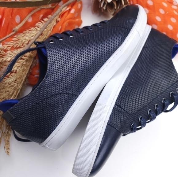 English Laundry Navy Leather Men's Loafer Sneakers Sz 9.5 - Picture 7 of 15